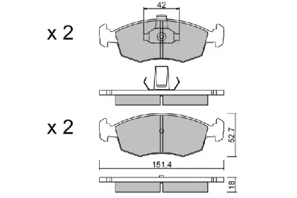 Комплект тормозных колодок, дисковый тормоз AISIN купить